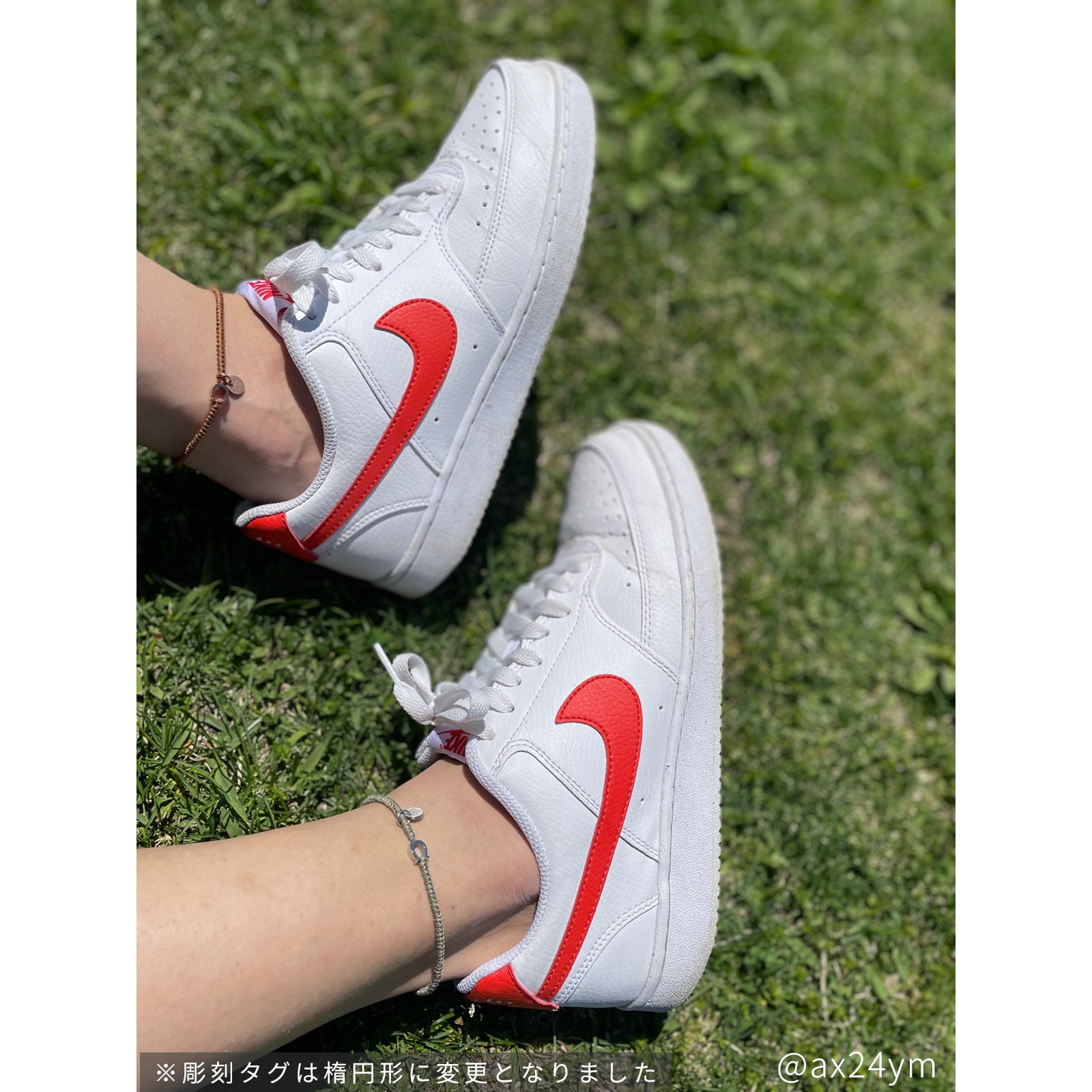 ホースシューとワックスコードのペアアンクレット klb073 つけっぱなしok アレルギー対応