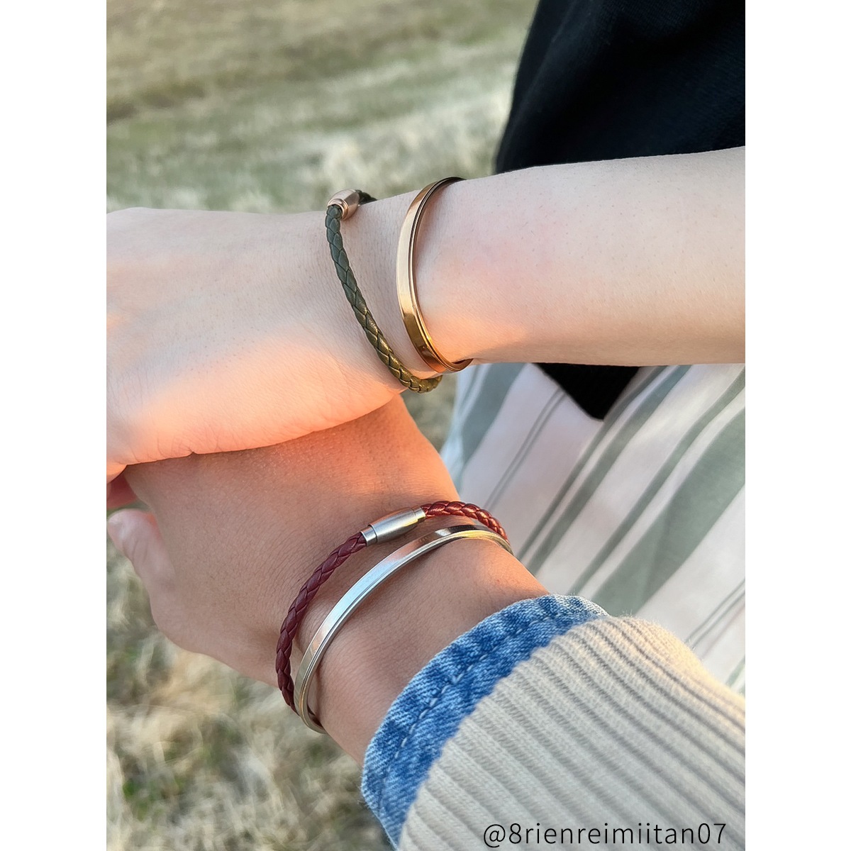 お好きな言葉を彫刻します フリーワード・ステンレスペアバングル フリーワード・ネーム・記念日彫刻 ブレスレット klb045 つけっぱなしok アレルギー対応