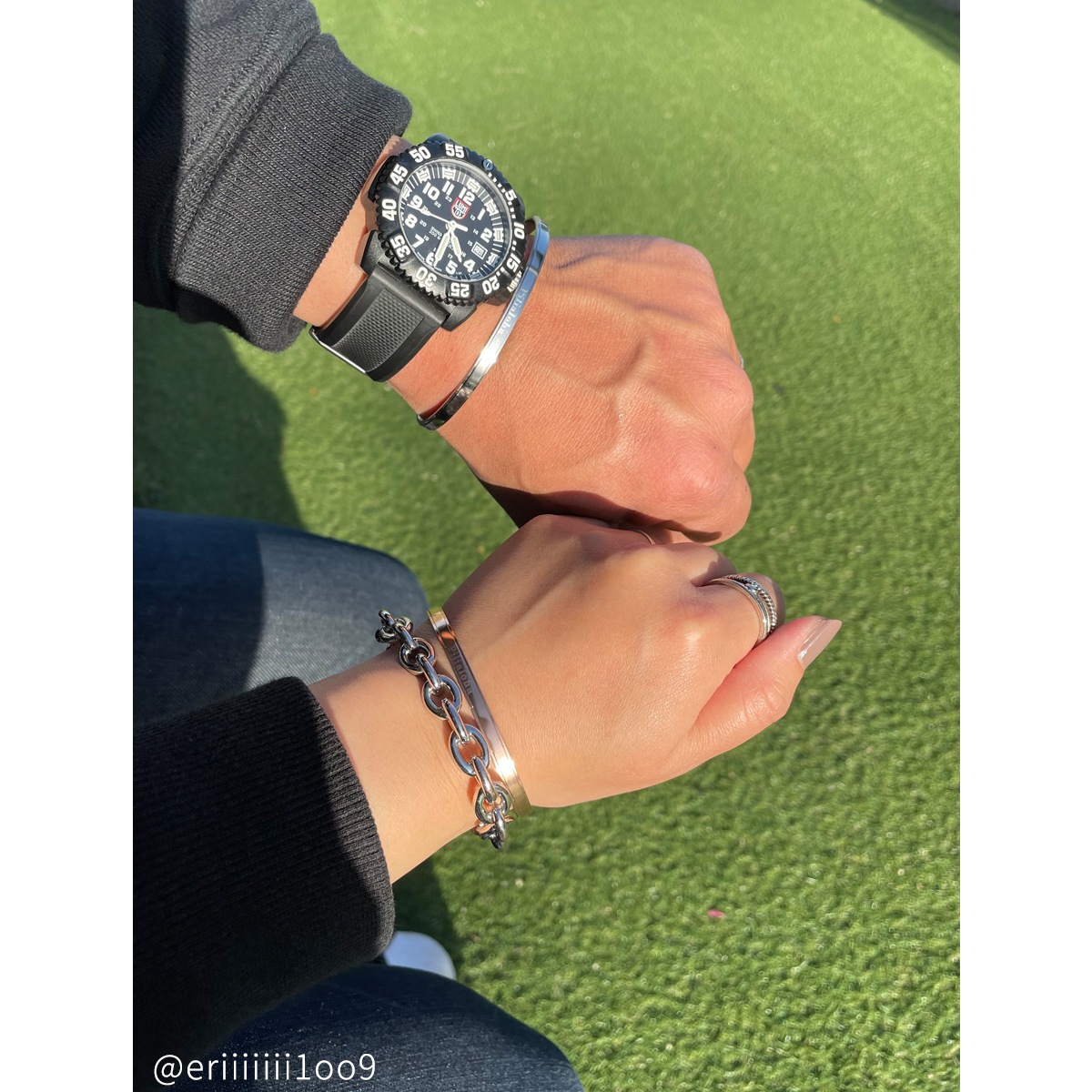 お好きな言葉を彫刻します フリーワード・ステンレスペアバングル フリーワード・ネーム・記念日彫刻 ブレスレット klb045 つけっぱなしok アレルギー対応