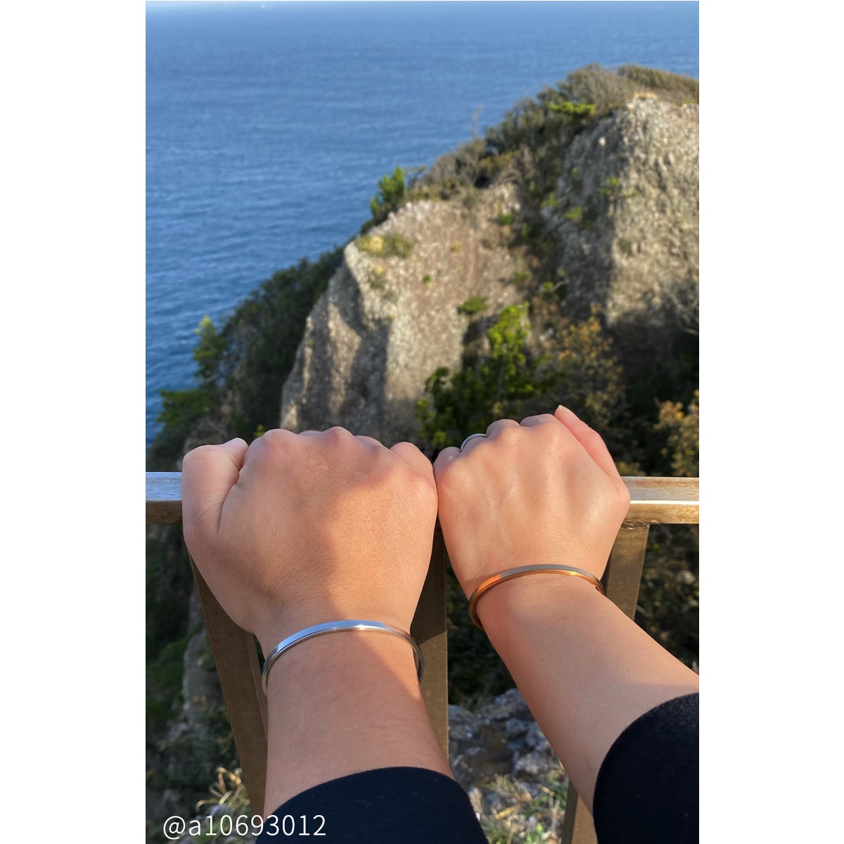 お好きな言葉を彫刻します フリーワード・ステンレスペアバングル フリーワード・ネーム・記念日彫刻 ブレスレット klb045 つけっぱなしok アレルギー対応