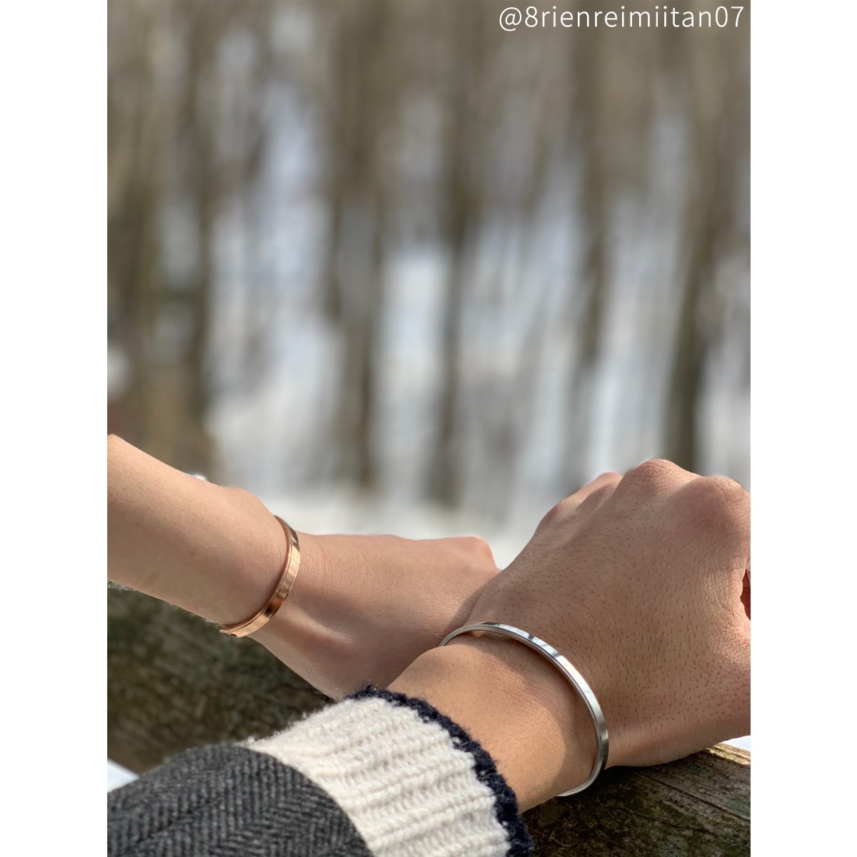 お好きな言葉を彫刻します フリーワード・ステンレスペアバングル フリーワード・ネーム・記念日彫刻 ブレスレット klb045 つけっぱなしok アレルギー対応