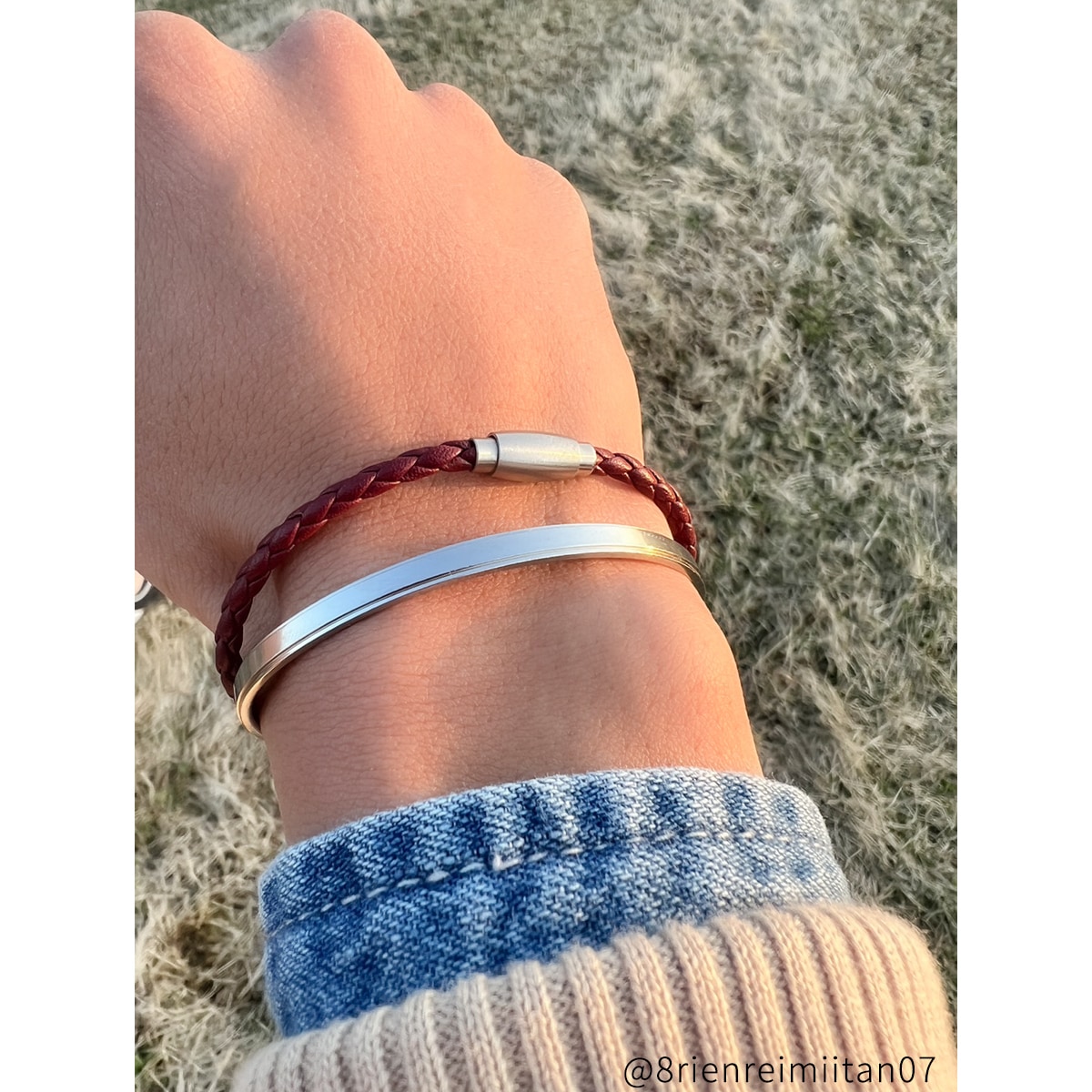 お好きな言葉を彫刻します フリーワード・ステンレスペアバングル フリーワード・ネーム・記念日彫刻 ブレスレット klb045 つけっぱなしok アレルギー対応