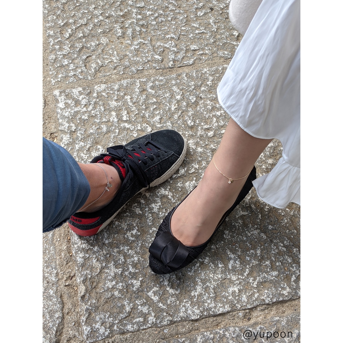 ペア アンクレット K10 & サージカルステンレス 華奢ペア シンプルアンクレット イニシャル彫り ペアジュエリー 【ポイントアップキャンペーン対象外商品】 osp008