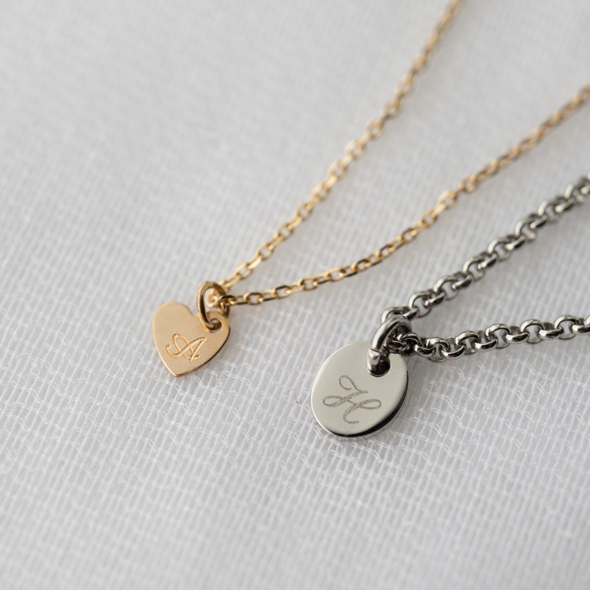 ペア アンクレット K10 & サージカルステンレス 華奢ペア