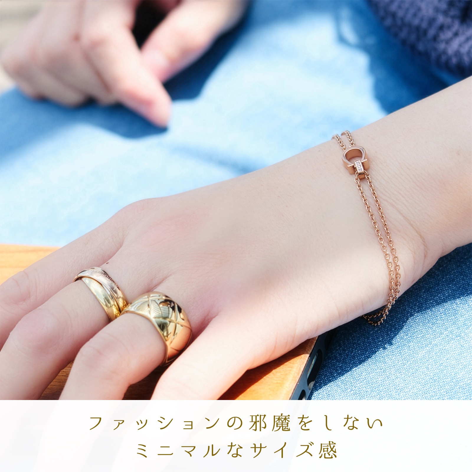 キュービックジルコニアとホースシューのペアブレスレット /アンクレット サージカルステンレス klb074 つけっぱなしok アレルギー対応