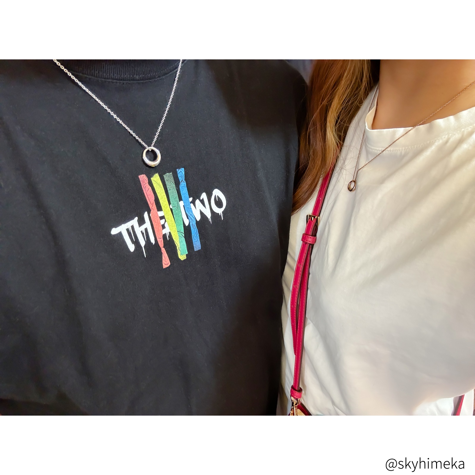 ふっくらフープのペアネックレス サージカルステンレス 316L アレルギーフリー opp00099 つけっぱなしok アレルギー対応