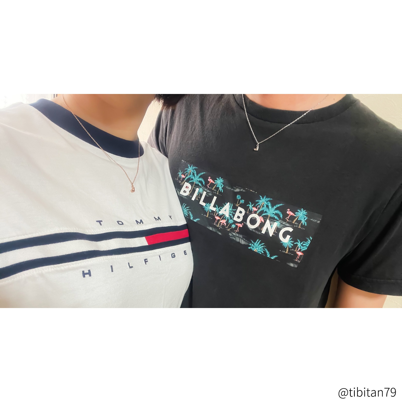 ミニサイズ 甘くないエッジィハートのペアネックレス サージカルステンレス opp00100 つけっぱなしok アレルギー対応