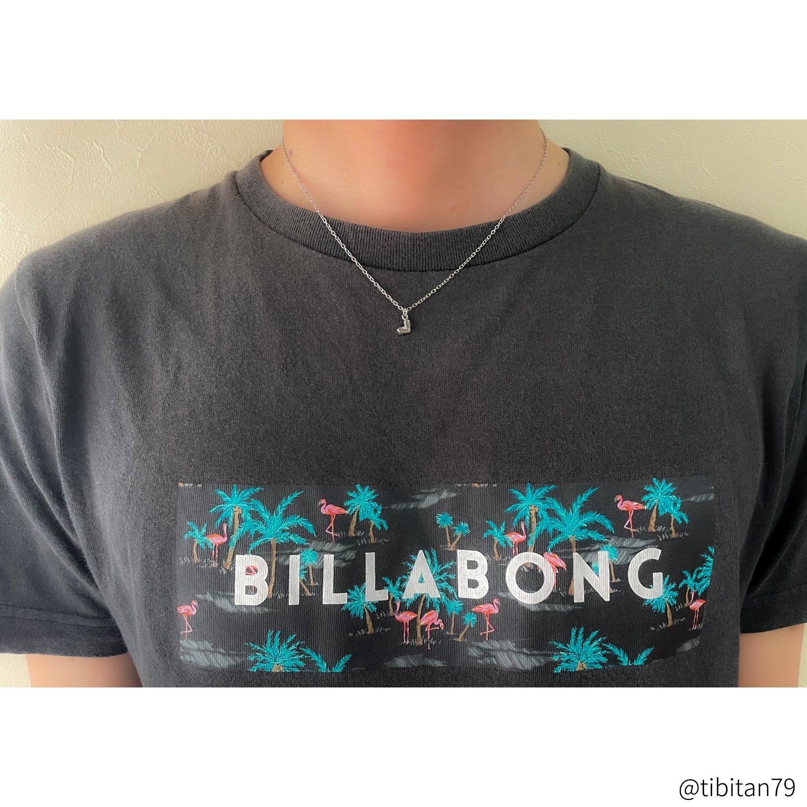 ミニサイズ 甘くないエッジィハートのペアネックレス サージカルステンレス opp00100 つけっぱなしok アレルギー対応