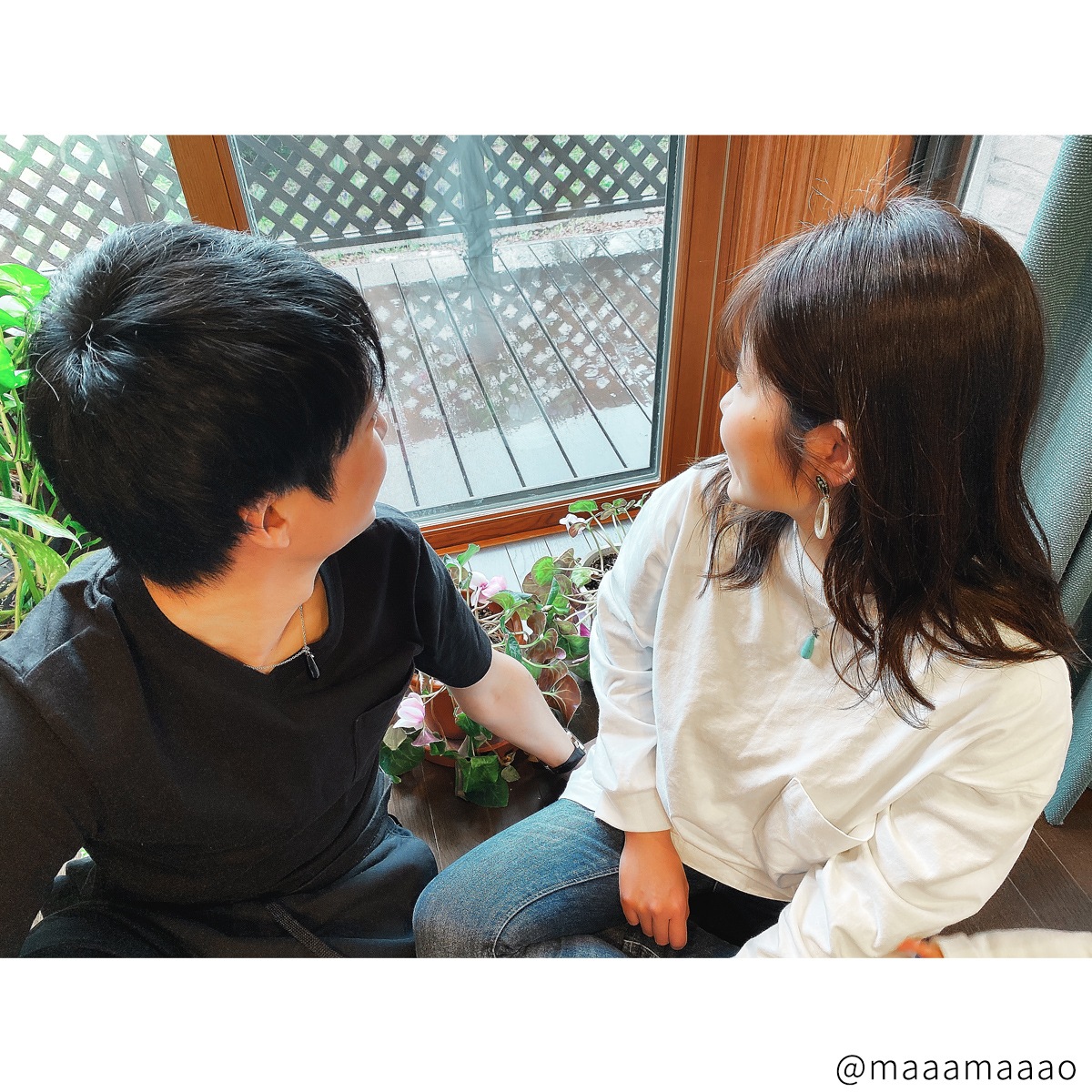 ティアドロップ・ストーンのペアネックレス パワーストーン 天然石 opp00066｜つけっぱなしOK｜刻印無料｜アレルギー対応