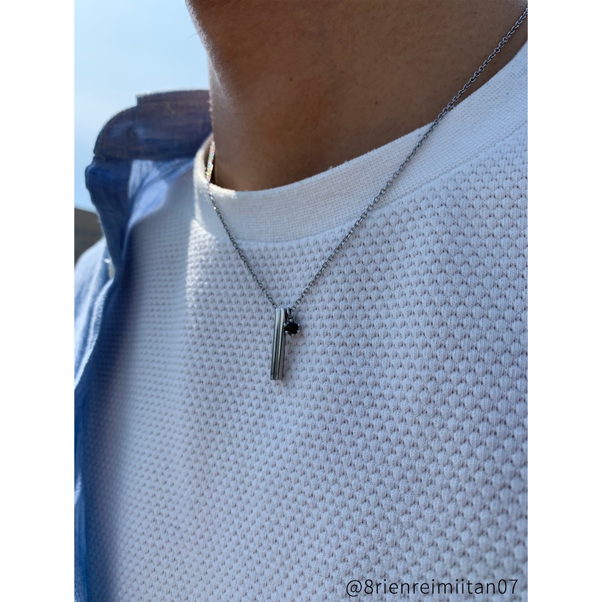 ハート・スティック ペアネックレス つけっぱなしok ステンレス opp00068  つけっぱなしok アレルギー対応