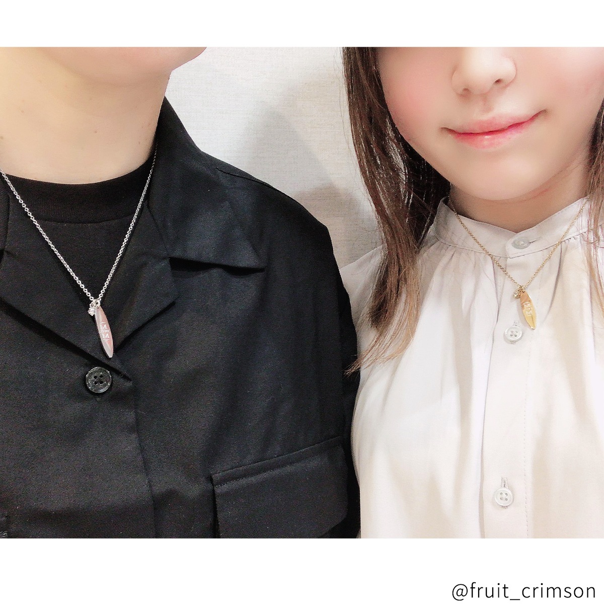 ロング・オーバルプレートのペアネックレス LOVE&DATE　opp00069  アレルギー対応