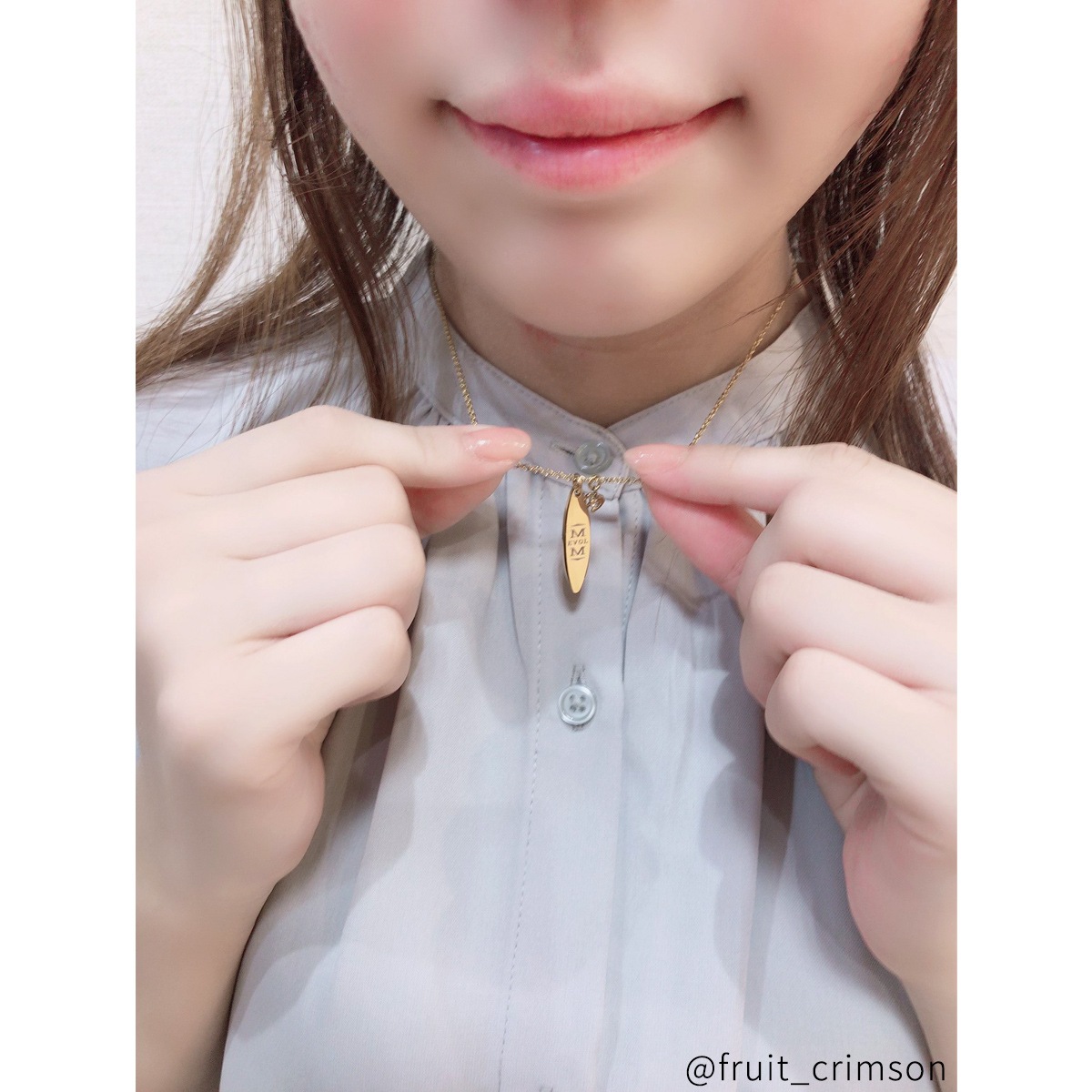 ロング・オーバルプレートのペアネックレス LOVE&DATE　opp00069  アレルギー対応