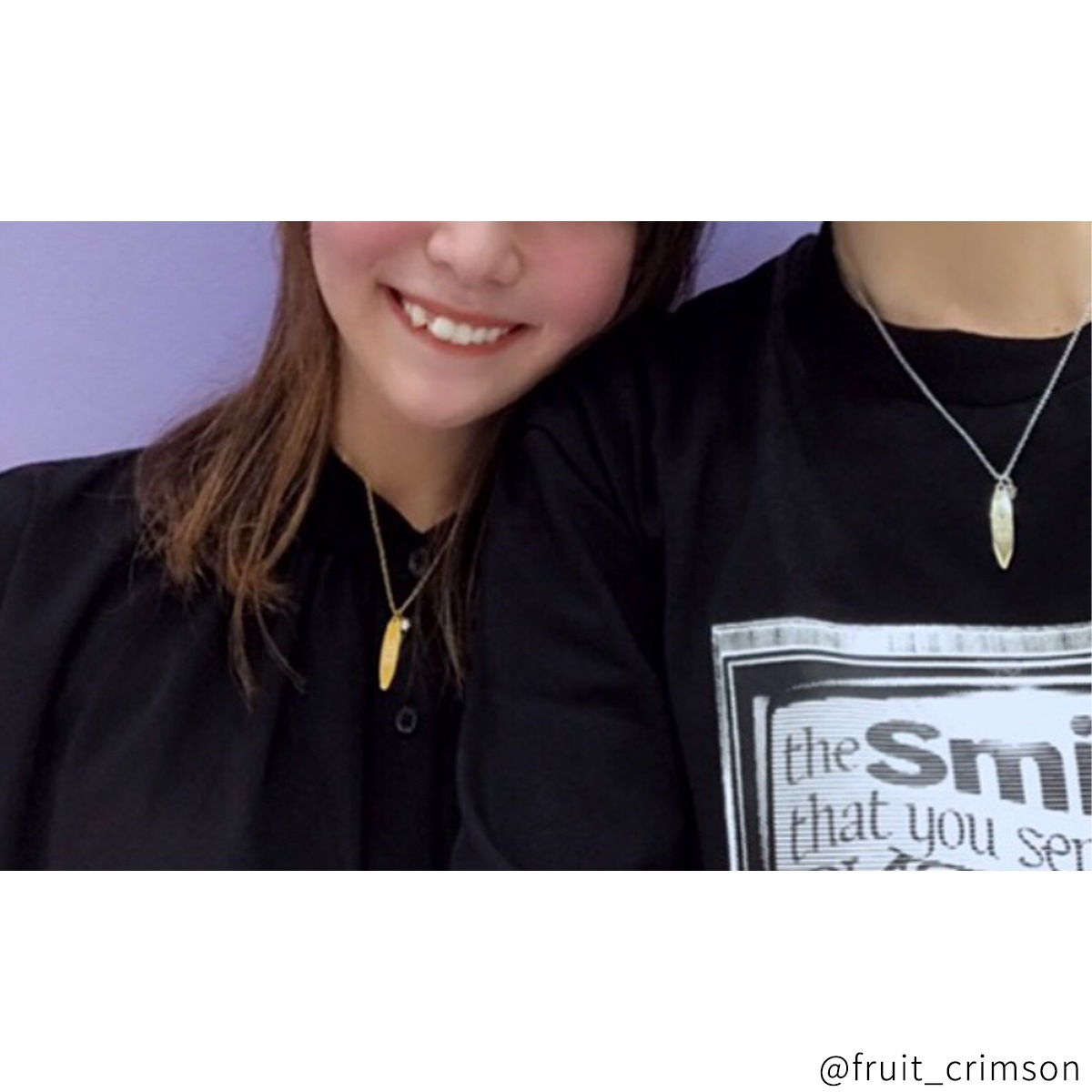 ロング・オーバルプレートのペアネックレス LOVE&DATE　opp00069  アレルギー対応