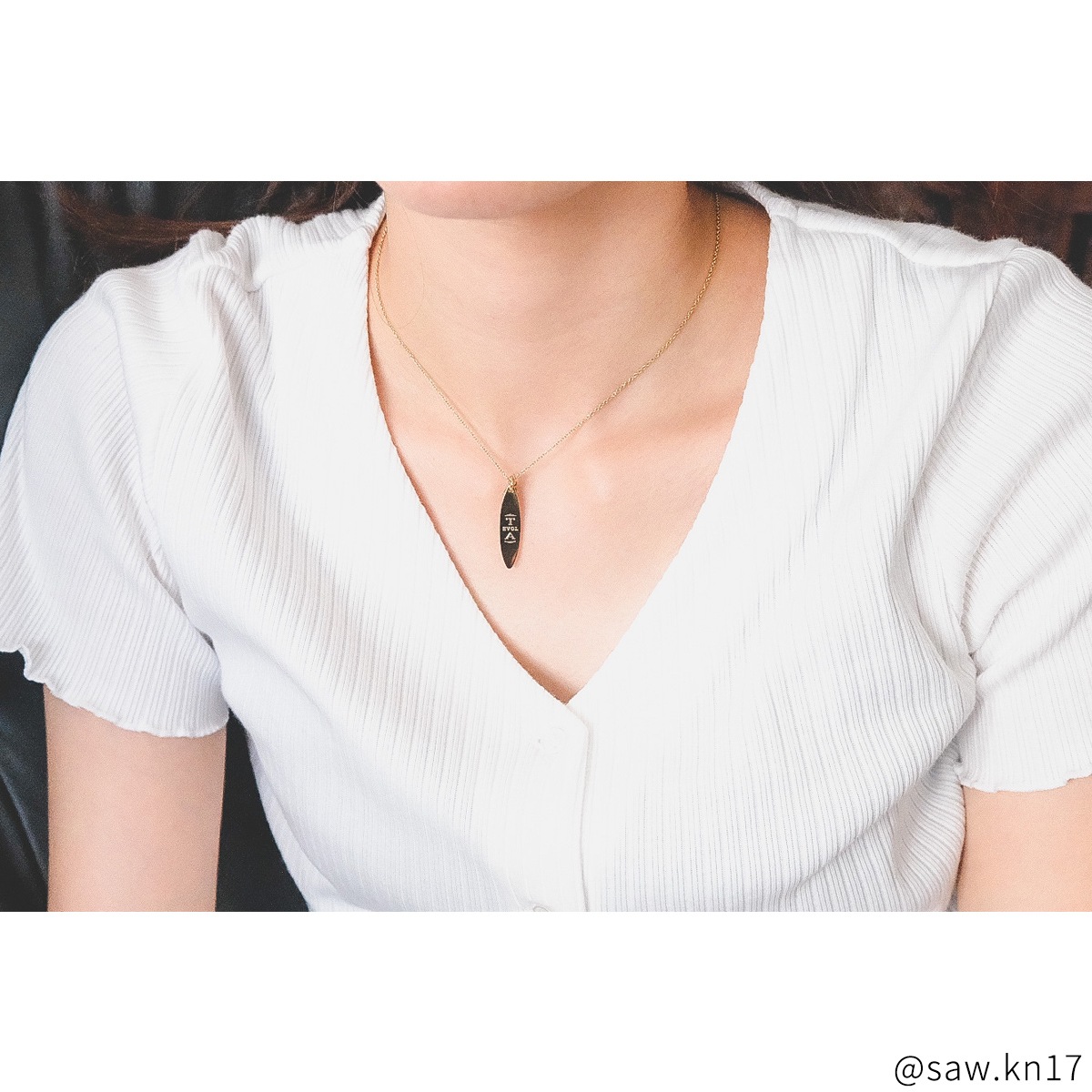 ロング・オーバルプレートのペアネックレス LOVE&DATE　opp00069  アレルギー対応