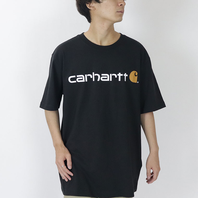 【CARHARTT】 ロゴプリント半袖Tシャツ