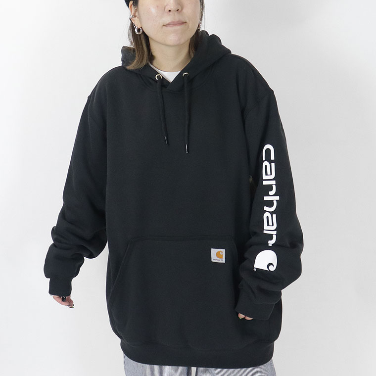 【CARHARTT】袖ロゴプルパーカー