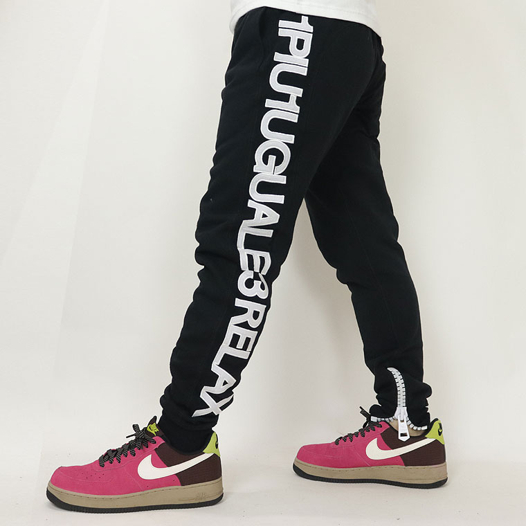 【1PIU】 SIDE LOGO RIB PANTS