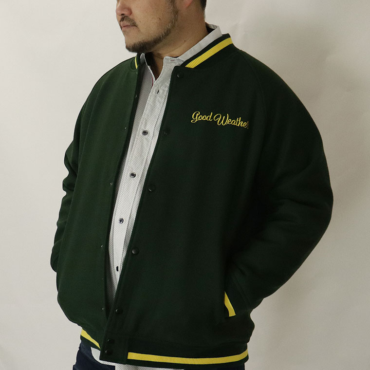 【ヴィンテージ】　スタジャン　デニムジャケット　刺繍ロゴ　リブライン 古着 スタジャン デニムジャケット 刺繍 リブライン ビッグサイズ 古着