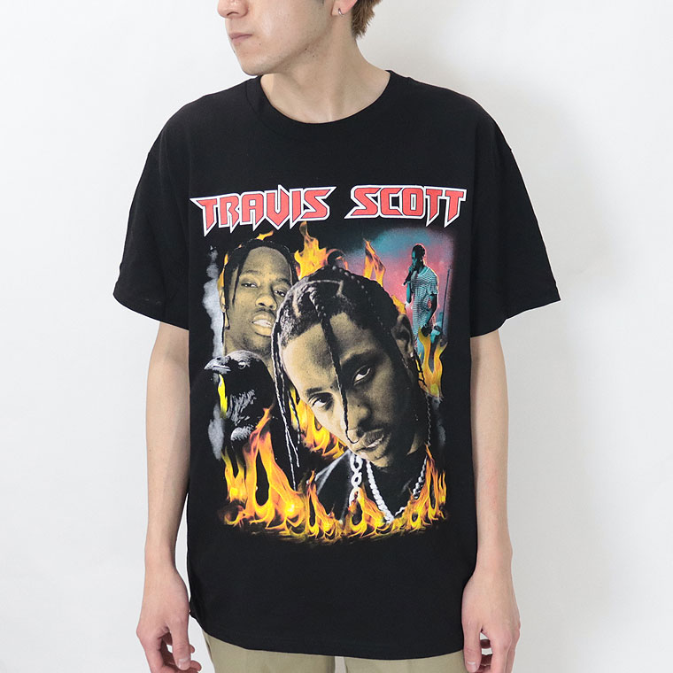 【RAP TEE】TRAVIS SCOTT “LAFLAME” PHOTO半袖Tシャツ