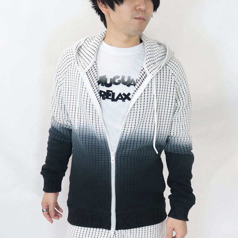 【1PIU】TIE DYE WAFFLE HOODIE