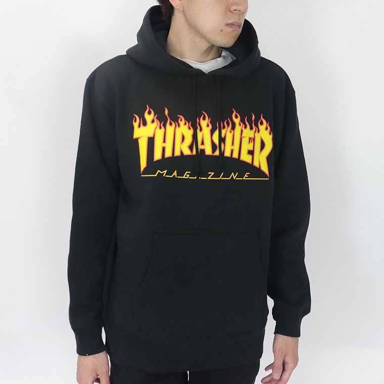 【THRASHER】FLAMEロゴパーカー