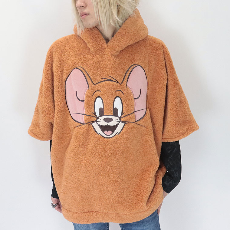 SALE【トムとジェリー】両面ボアポンチョTOMandJERRY(ペアルック/ユニ