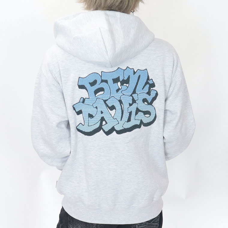 最終SALE【BEN DAVIS】ベンデービス サガラ刺繍裏起毛ZIPパーカー