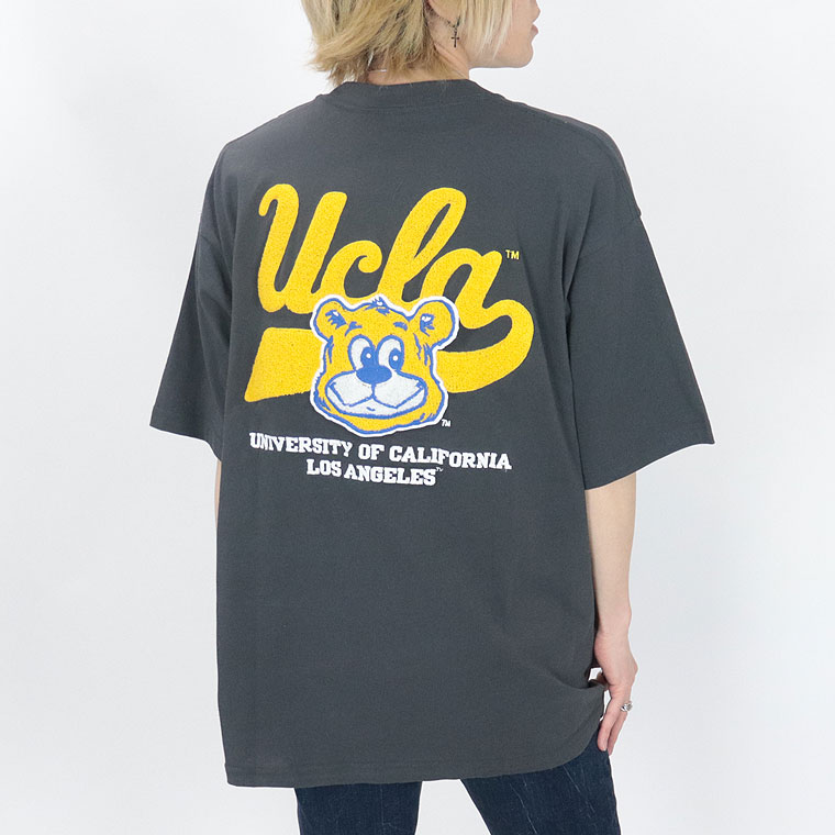 夏物セール２０%OFF【UCLA】半袖Ｔシャツ ジョー顔&ロゴ/サガラ刺繍 (アメカジ・サーフ系)