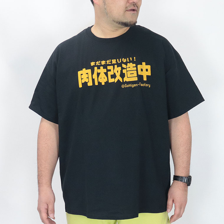 【大きいサイズ】おもしろTシャツ (肉体改造中)