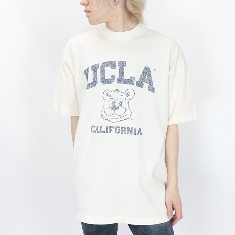 夏物新作【UCLA】半袖Ｔシャツピグメント/プリント加工T ジョー顔&ロゴ (アメカジ・サーフ系)