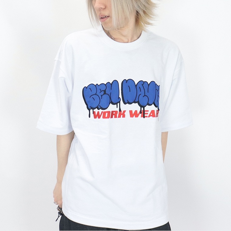 夏物新作【BEN DAVIS(ベンデイビス)】ロゴワッペン刺繍/半袖スウェットＴシャツ (ペアルック・アメカジ系)