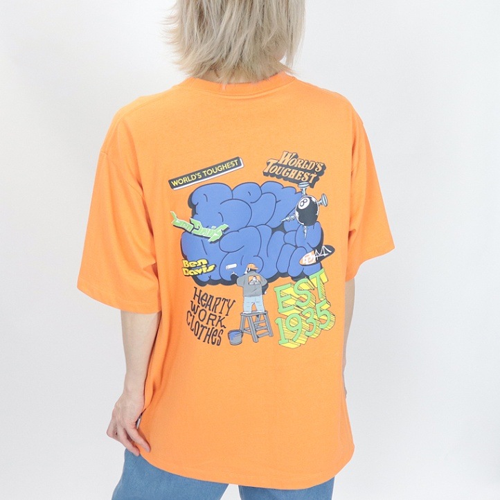 夏物SALE【BEN DAVIS(ベンデイビス)】発泡グラフィックプリント/半袖Ｔシャツ (ペアルック・アメカジ系)