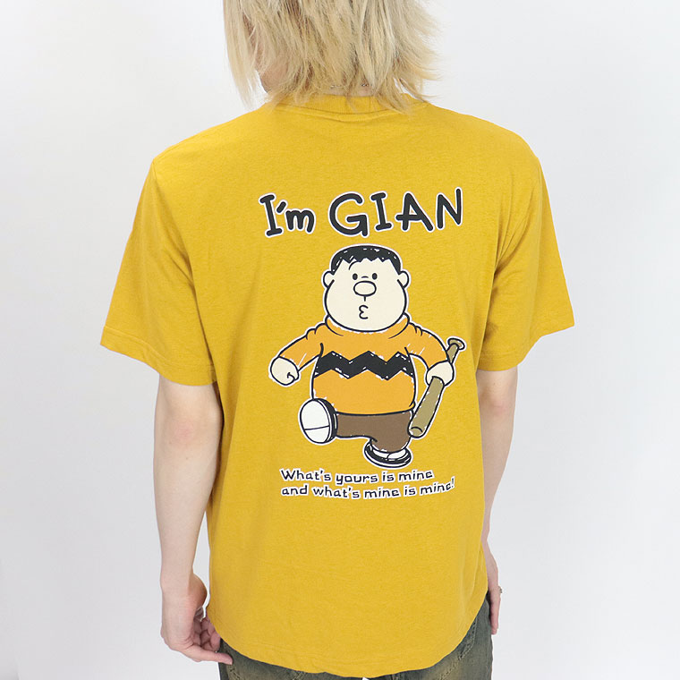 【ジャイアン/ドラえもん】プリント/半袖Ｔシャツ (ペアルック・アメカジ系)