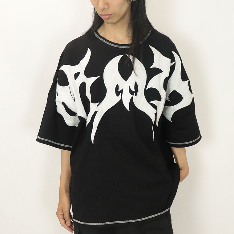 ＼数量限定30％ＯＦＦ／【PSYCHONATION】トライバルワッペンロゴBIGシルエットTシャツ