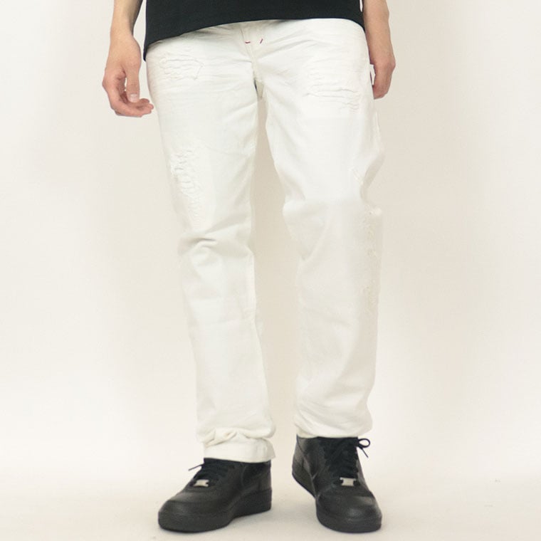 【GOTCHA】ストレッチワントーンダメージデニムパンツ