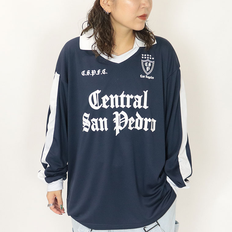 襟付きVネック長袖ゲームシャツ