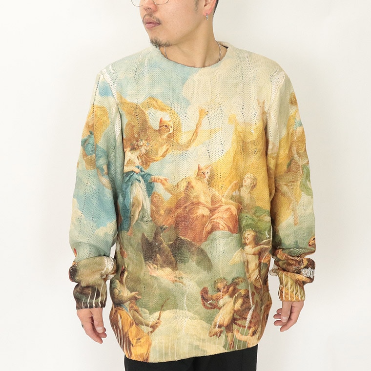 【RIPNDIP】HEAVENS WAITING CABLE KNIT SWEATER