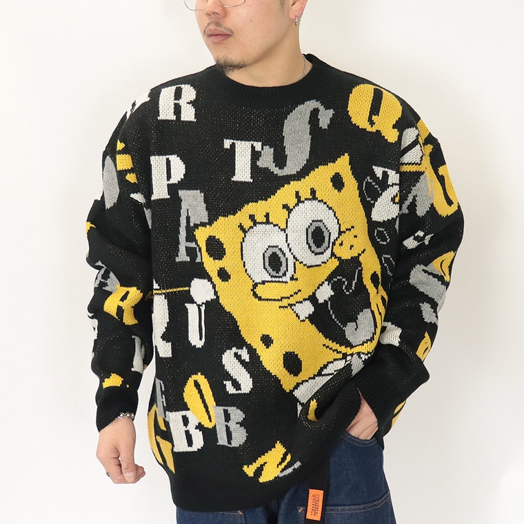 SALE スポンジボブモネグラムニット