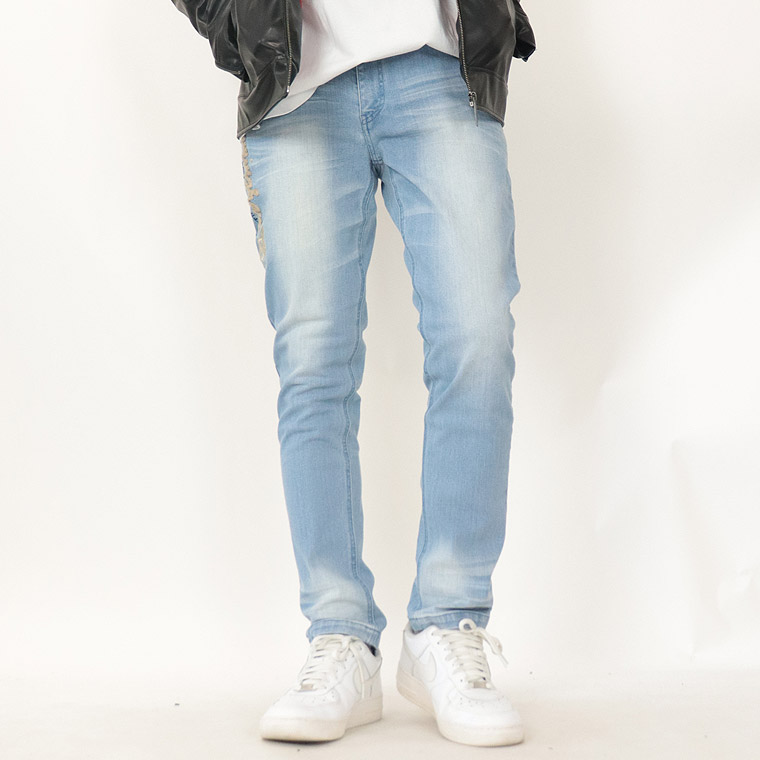 【NORTON】ストレッチ刺繍デニムパンツ