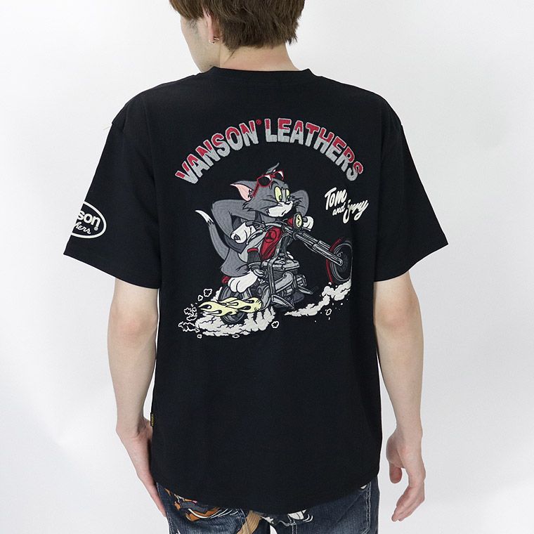 【TOM&JERRYコラボ】天竺半袖Tシャツ バイクトム