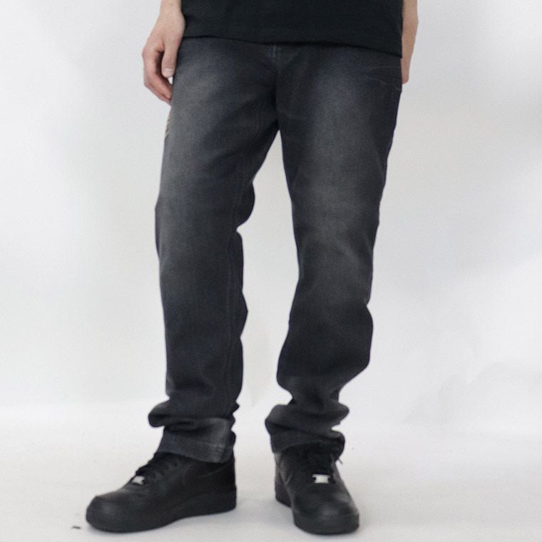 【NORTON】エンブレムウイング刺繍ストレッチデニムパンツ