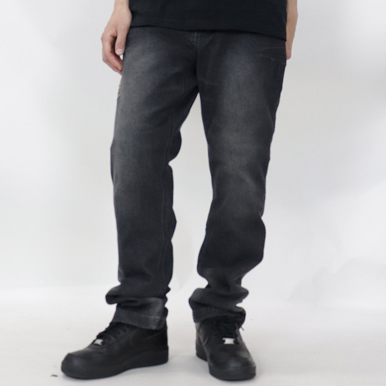 【NORTON】エンブレムウイング刺繍ストレッチデニムパンツ