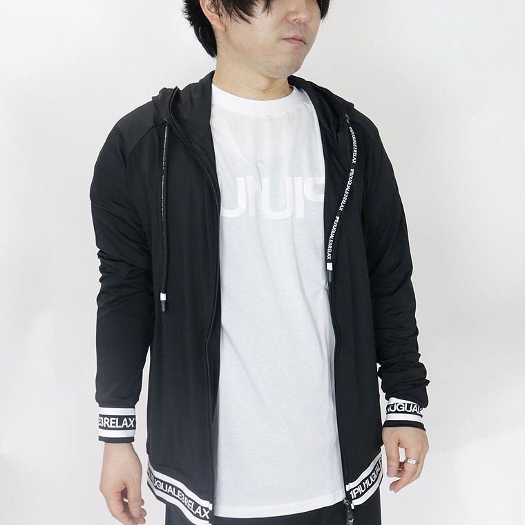 【1PIU】HEM LOGO RASH GUARD PARKA/ヘムロゴラッシュガードパーカー【セットアップ可能】