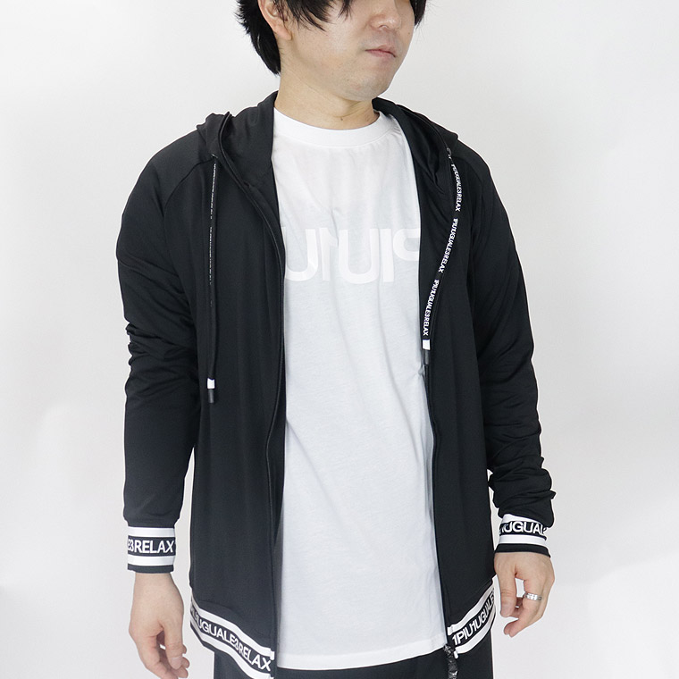 【1PIU】HEM LOGO RASH GUARD PARKA/ヘムロゴラッシュガードパーカー【セットアップ可能】