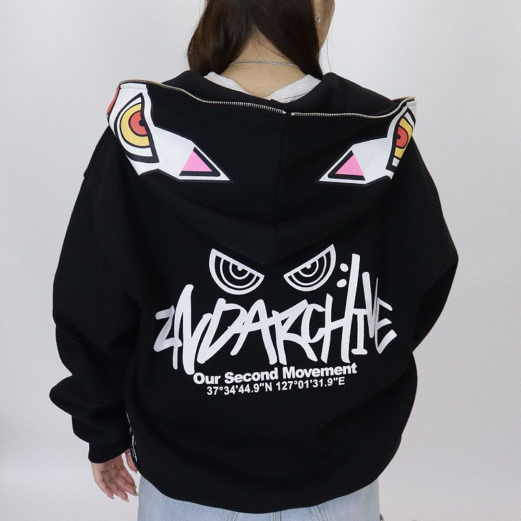 【2ND ARCHIVE】キャットフェイスZIPパーカー