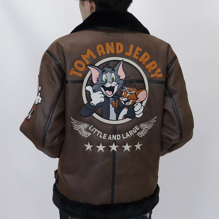 【TOM&JERRYコラボ】裏ファーボンディングB-3フライトジャケット
