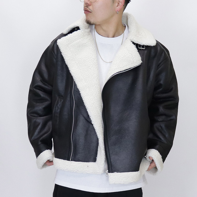 ビンテージ加工F/ムートンダブルジャケット