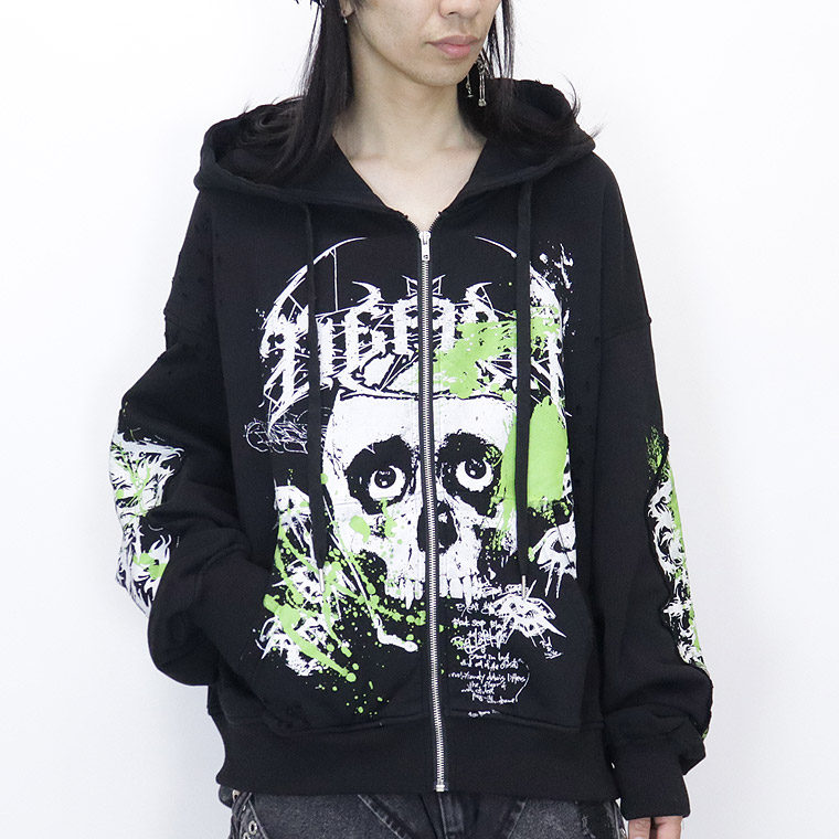 【Y.e(J)ow】ショットガンデスアートBIGシルエットZIPパーカー