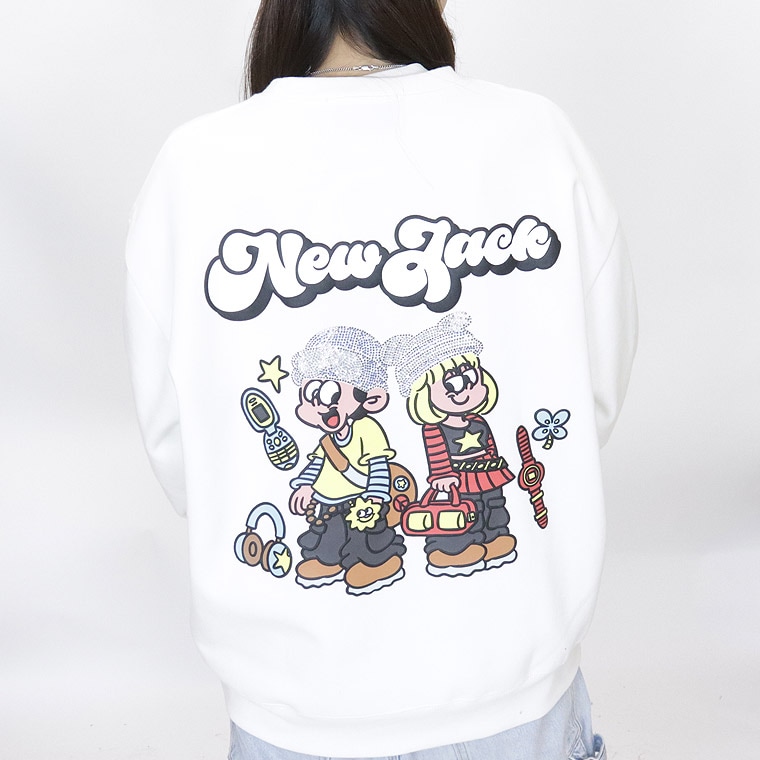 【ATC x NEW JACK】 ラインストーン付きトレーナー