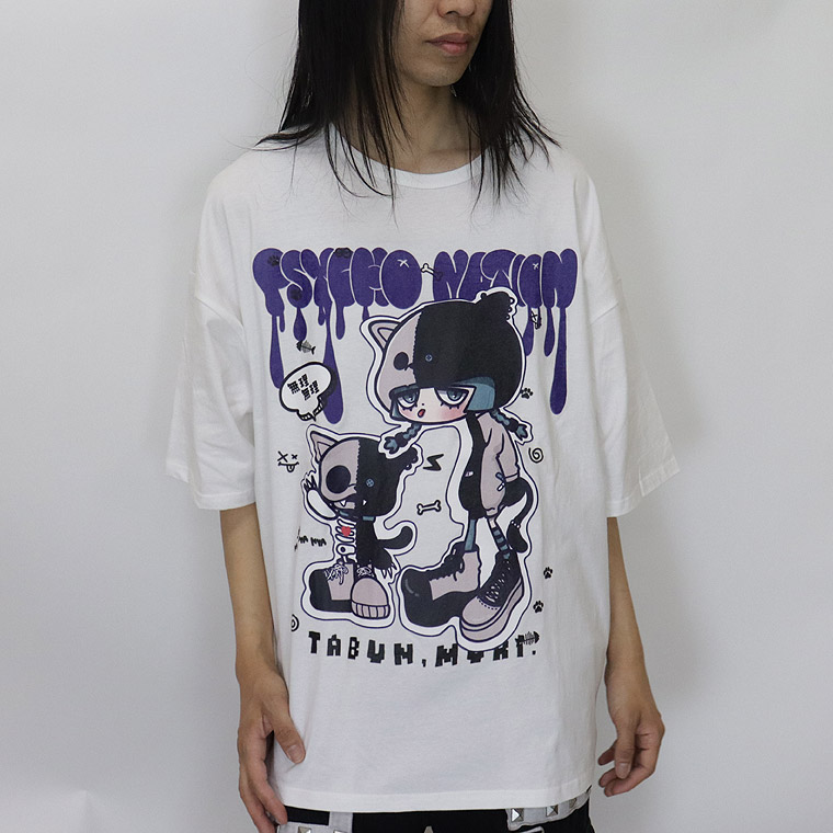 【PSYCHONATION】『たぶん、無理。コラボ』木天蓼にゃん子Ｔシャツ